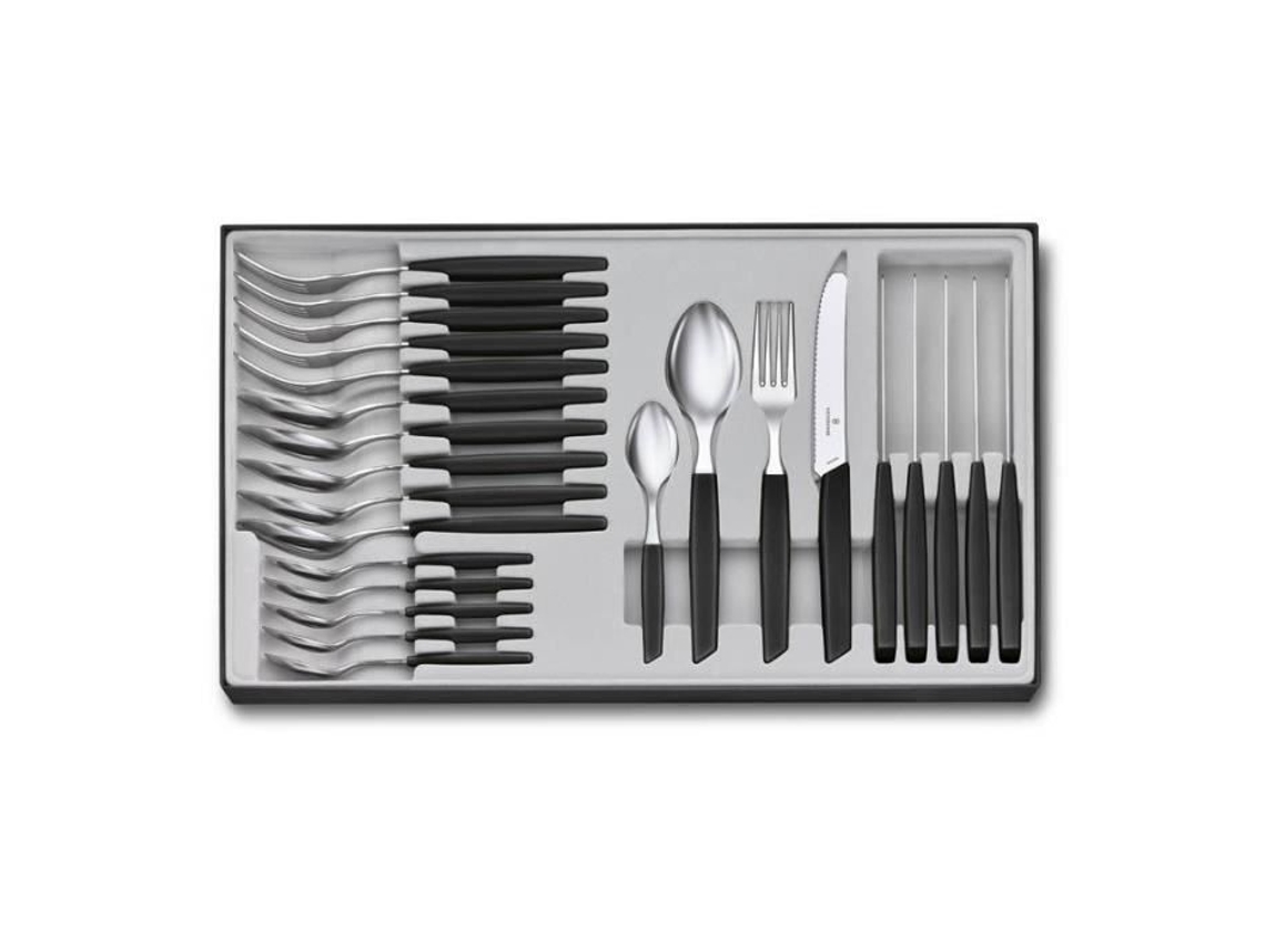 Cubertería Victorinox Sua Moderna Negro 24 Piezas
