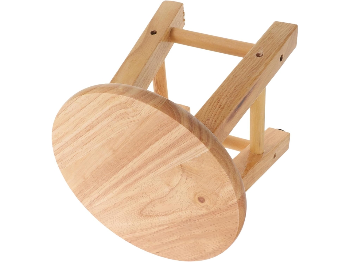 Taburete Cuadrado De Madera Maciza De 25 X 25 Cm, Pequeño, Multifuncional, Para El Hogar, Asiento Estable Y Ligero.