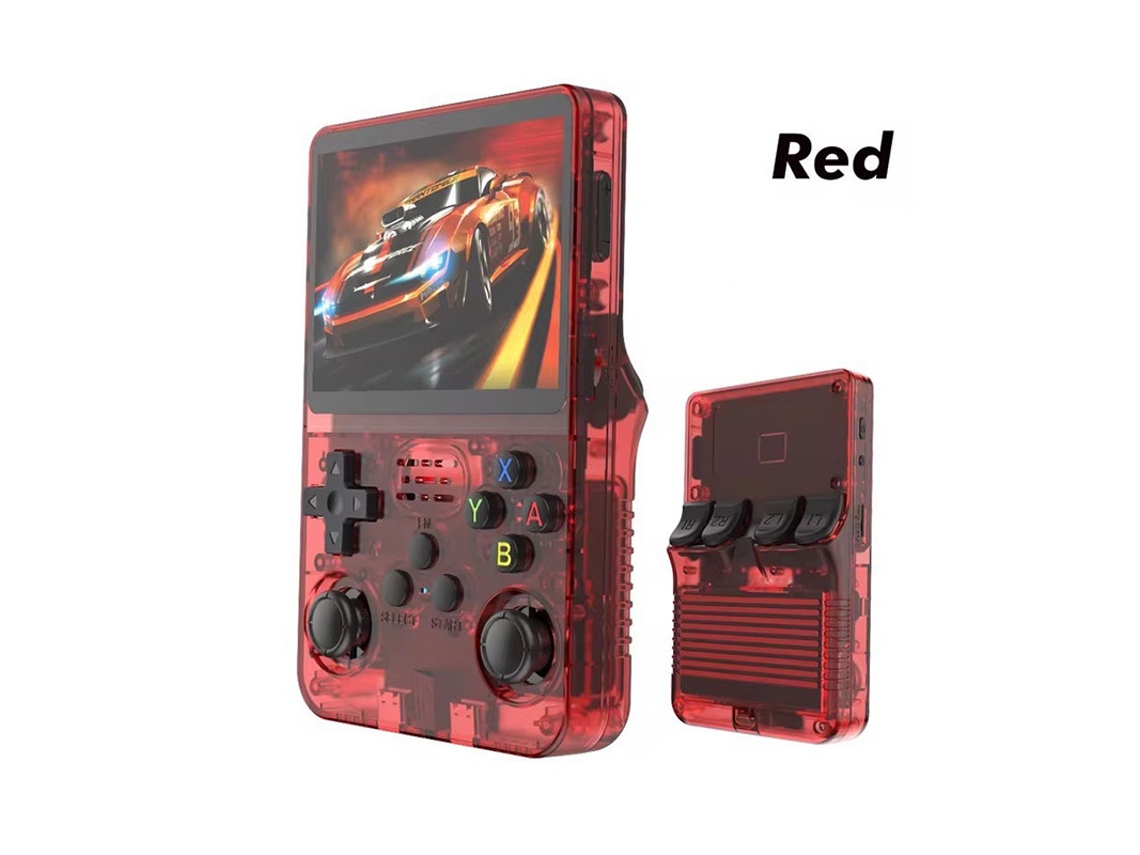 Consola Retro Portátil R36S – Pantalla IPS De 3.5″ Y 64GB Con Más De 10,000 Juegos Preinstalados, Sistema Linux