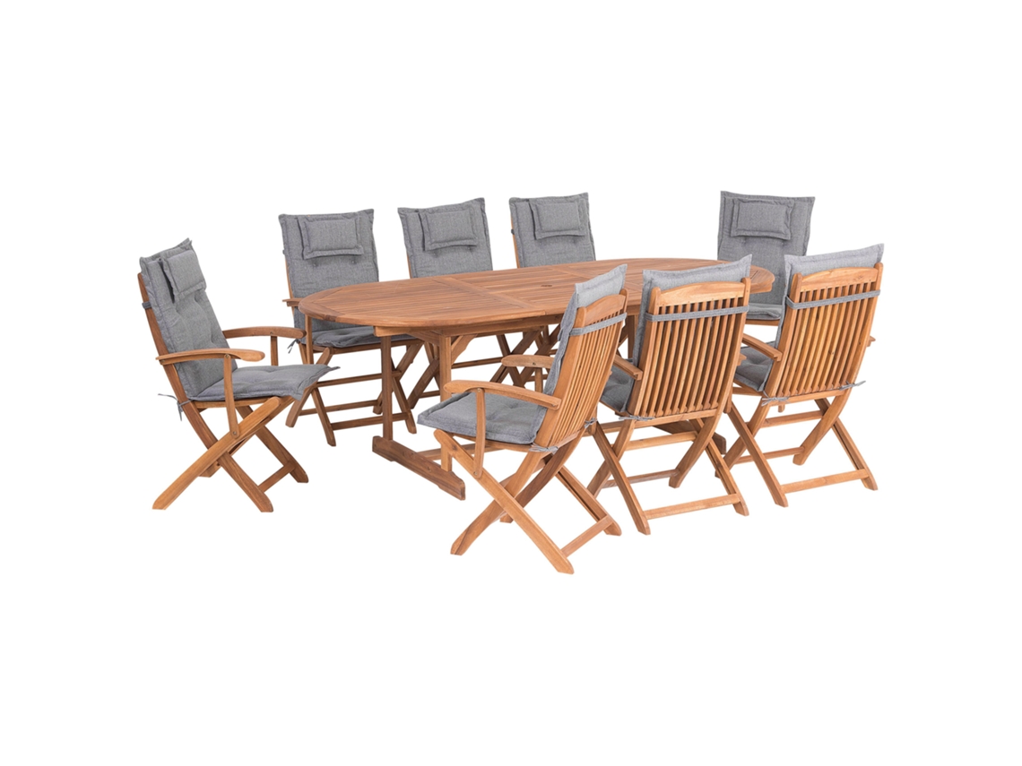 Conjunto de Jardín Maui (Marrón - Madera de Acacia -85x220x93 cm)