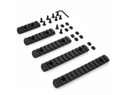 Juego De Rieles Picatinny Mlok De Nailon Con Ranuras De 5/7/9/11/13 Mm (65-144 Mm) Y Llave Allen.
