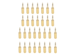 30 Adaptadores De Audio De 3,5 Mm Para Auriculares Estéreo Balanceados De 2 Canales Chapados En Oro.
