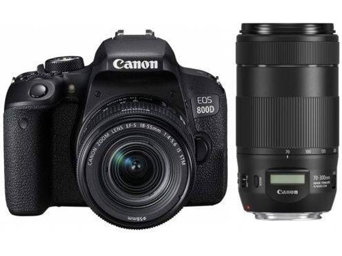 Kit Cámara Réflex CANON EOS 800D EF-S 18-55mm F4-5.6 IS STM + EF 70-300mm f / 4-5.6 IS II USM
