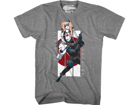 Camisetas Unisex DEEPSTONE Storm Shadow And Snake Eyes GI Joe Brezo de grafito (XL)