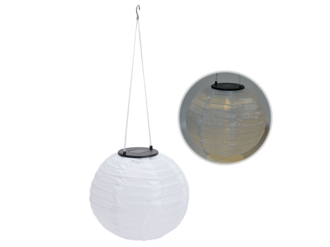 Linterna Solar Led Impermeable De Tela Con Luz Cálida Para Jardín, Bodas Y Fiestas Al Aire Libre Con Gancho.