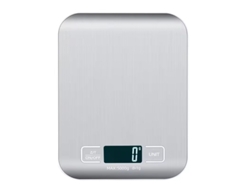 Báscula de cocina digital MDUG con pantalla LED y superficie de acero inoxidable (5 kg)