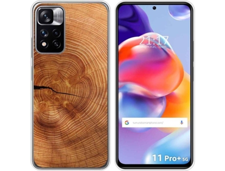 Carcasa para Xiaomi Redmi Note 11 Pro+ Plus 5G TUMUNDOSMARTPHONE Dibujos Madera 04 Multicolor