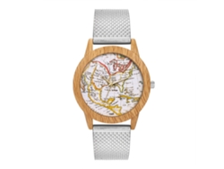 Reloj De Pulsera Unisex De Malla Acero Analógico De Cuarzo Plata Moda