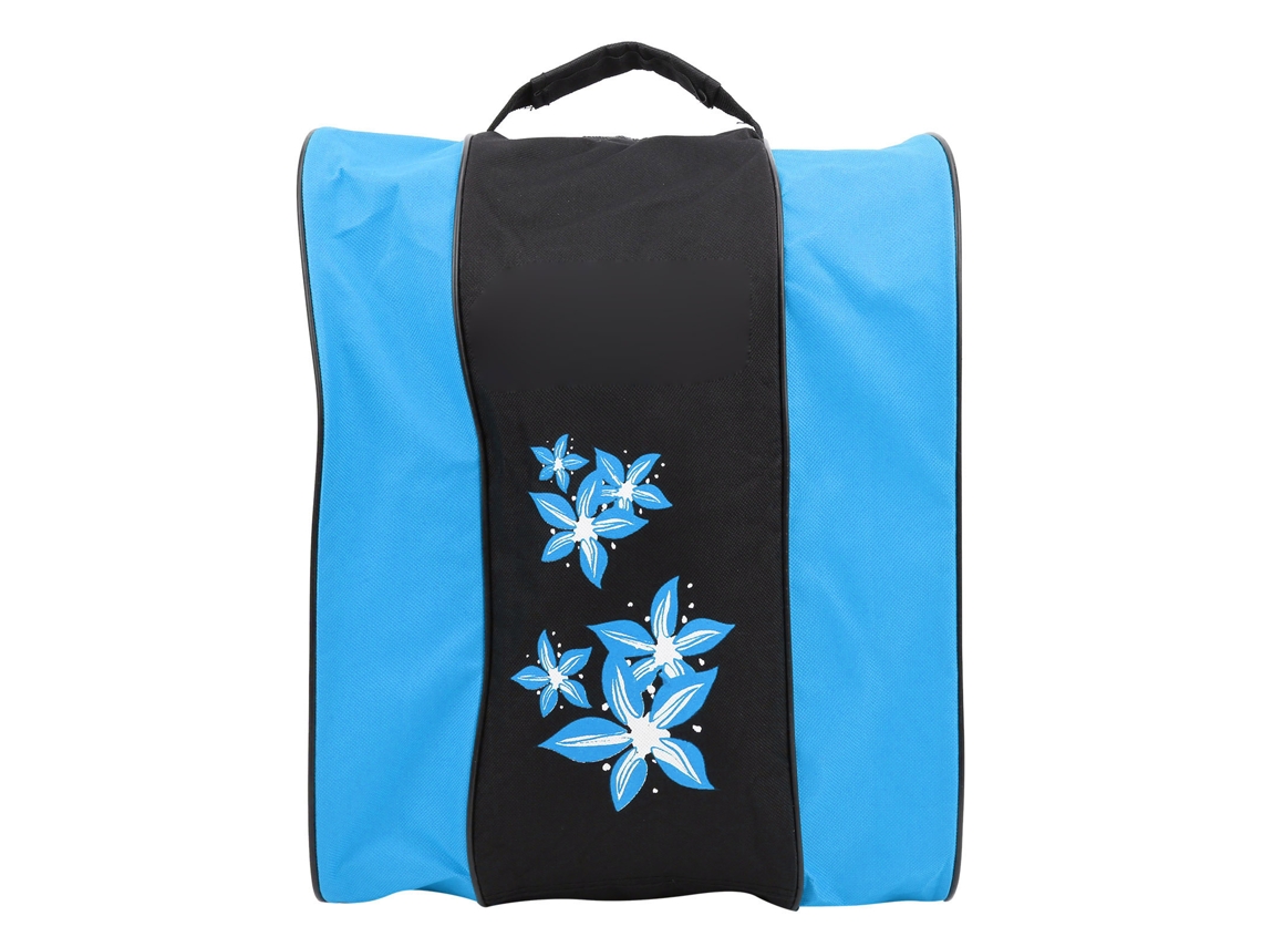 Mochila de nailon de 3 capas para patines, bolso de hombro individual, ideal para deportes y ocio (azul)