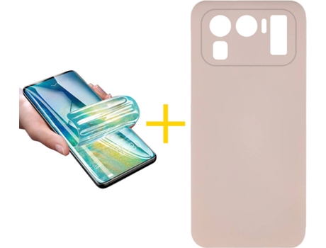 Carcasa + Protector de Pantalla para Xiaomi MI 11 Ultra ACCETEL Rosa Pastel
