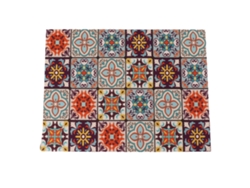 Alfombrillas reutilizables de silicona antiadherentes para freidora de aire (4 unidades), color rojo y negro