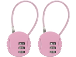 Candado de combinación para equipaje, 2 candados antirrobo de cable de acero adecuados para mochilas, maletas, armarios, etc.