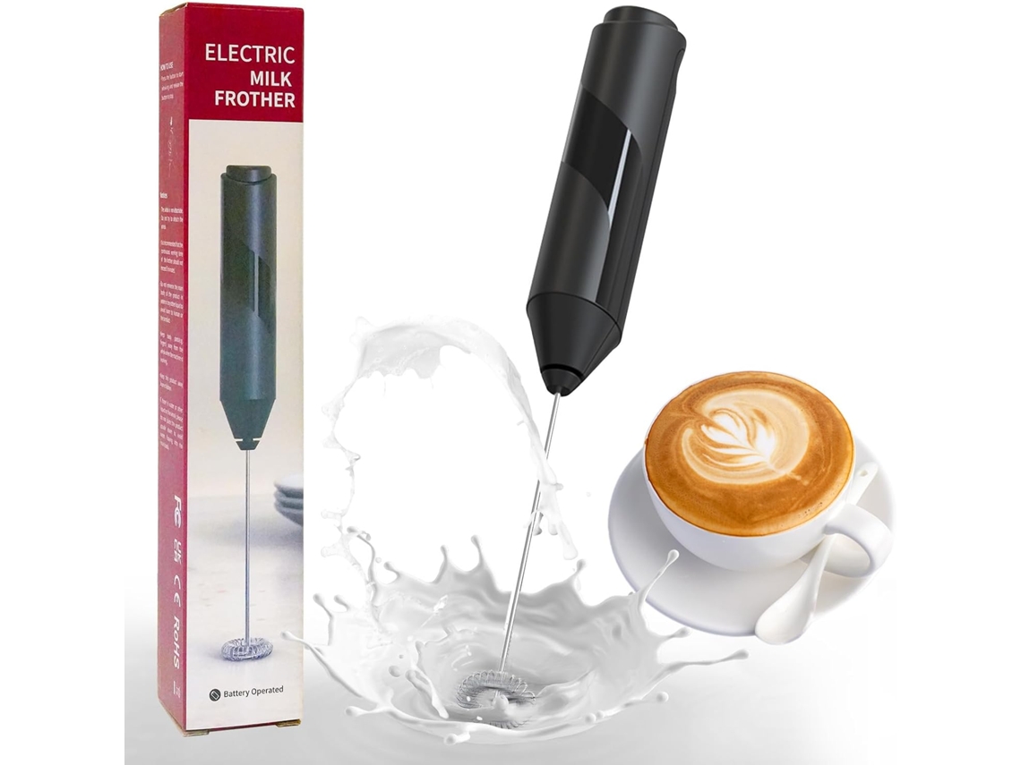 Espumador de leche, batidora eléctrica recargable por USB, ideal para café, capuchino y chocolate caliente.