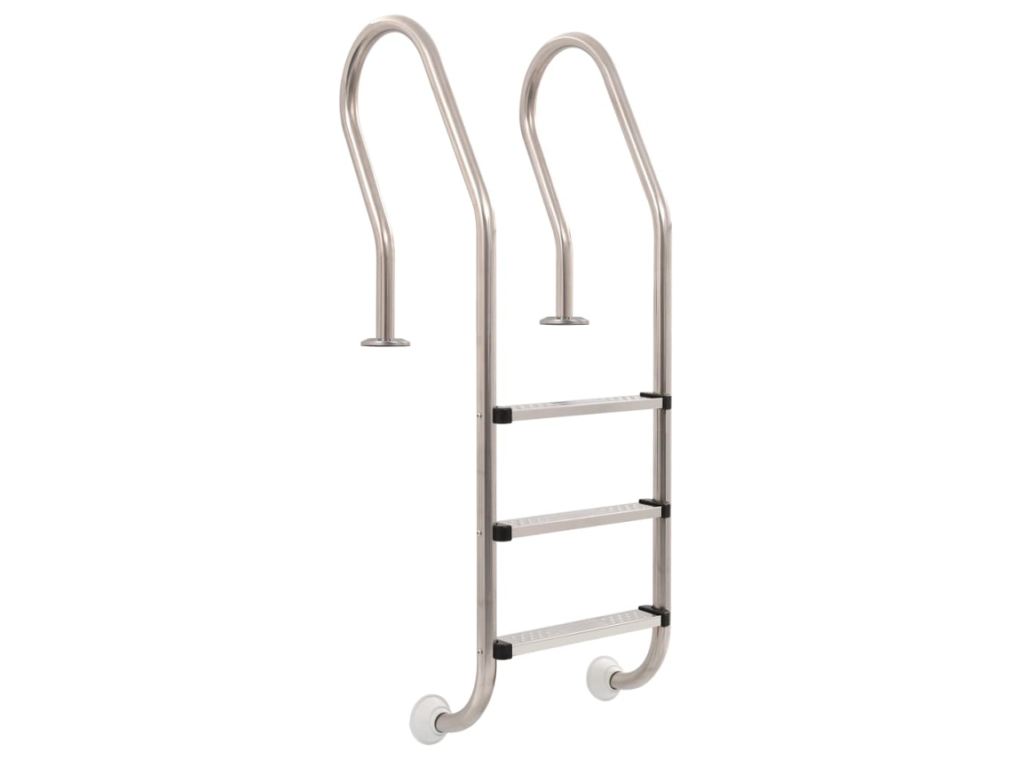 Escalera para piscina 3 peldaños acero VIDAXL inoxidable 304 (120 cm)