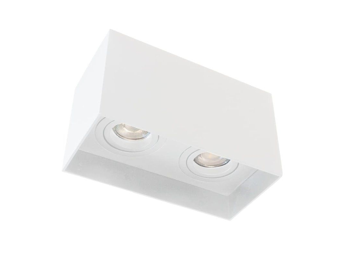 Foco basculante blanco Clark 2xgu10 Cristalrecord