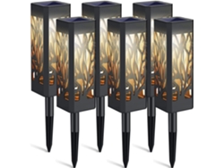 Luces solares para exteriores, decoración de jardín con luces LED brillantes, encendido y apagado automático, luces solares impermeables para decoración de jardín.