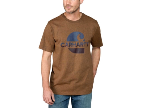 Camiseta Unisex CARHARTT Ajuste Relaxado Graphic Marrón (S)
