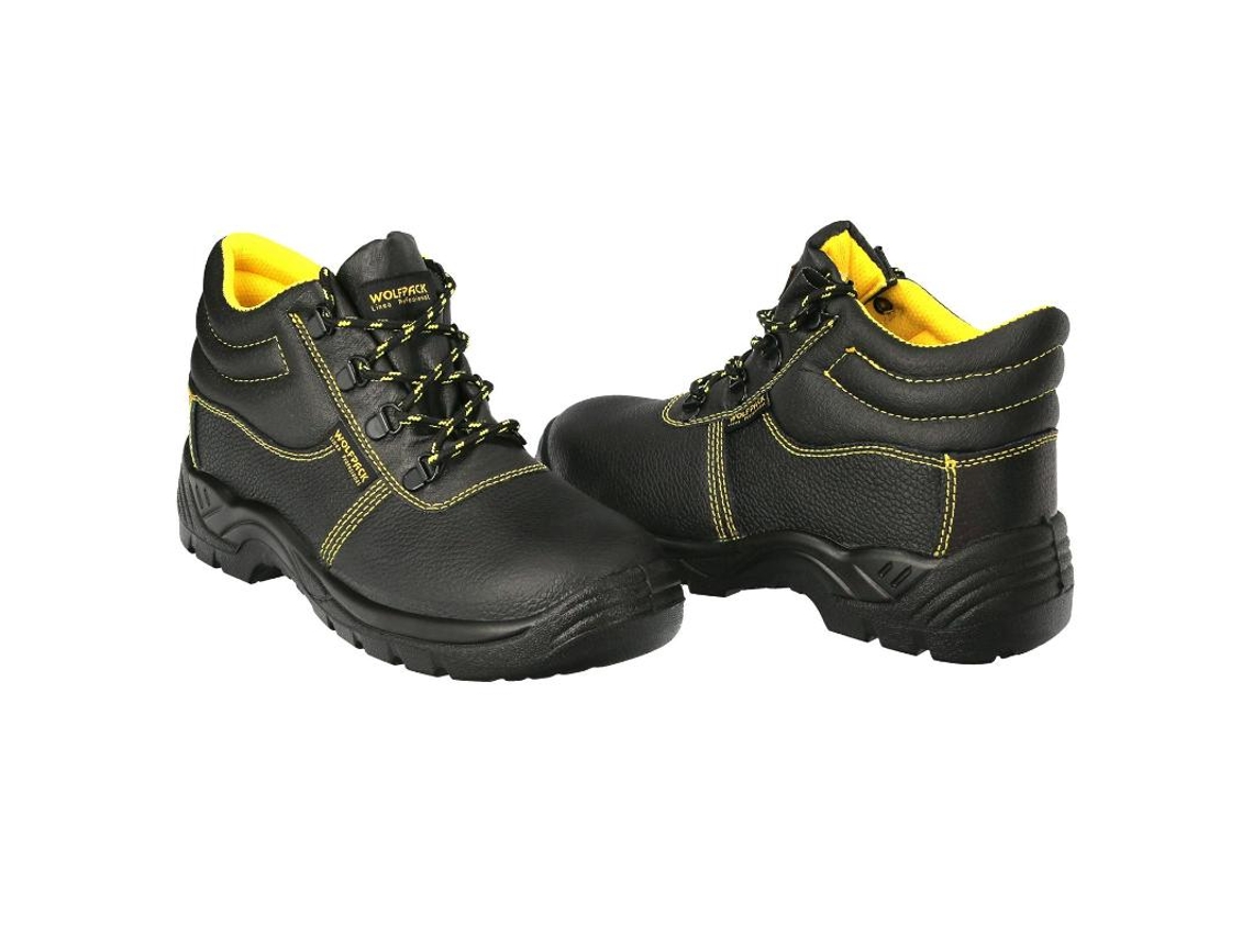 Botas seguridad s3 piel negra wolfpack  n  46 vestuario laboral,calzado seguridad, botas trabajo. (par)