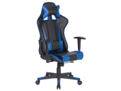 Silla de oficina BELIANI Gamer de Piel sintética Negro 71x71x135