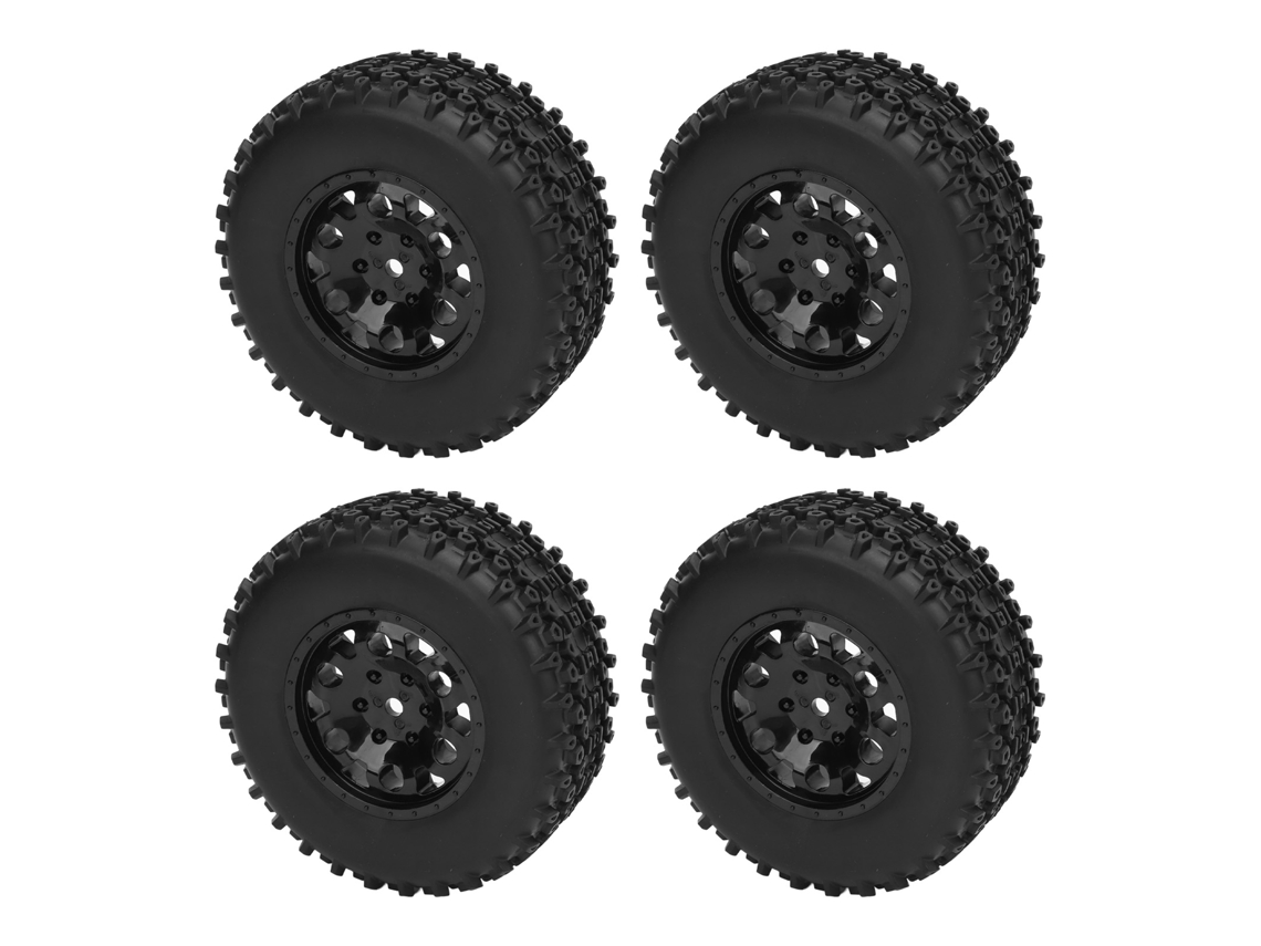 Neumáticos Y Llantas Rc Para Camiones De Pista Corta A Escala 1/10, 110 Mm De Diámetro, Conector De 12 Mm, Compatibles Con Slash Arrma 4x4 2wd (4 Unidades)