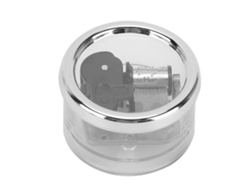 Ats-caja De Música Mecánica Mini Acrílico 12 Tonos Decoración Regalo Plata