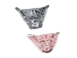 2026-2pcs Tanga De Seda De Morera Para Mujer Con Cinturón Elástico Alto Bikini Sexy Mallas Transpirables Talla S-xxl