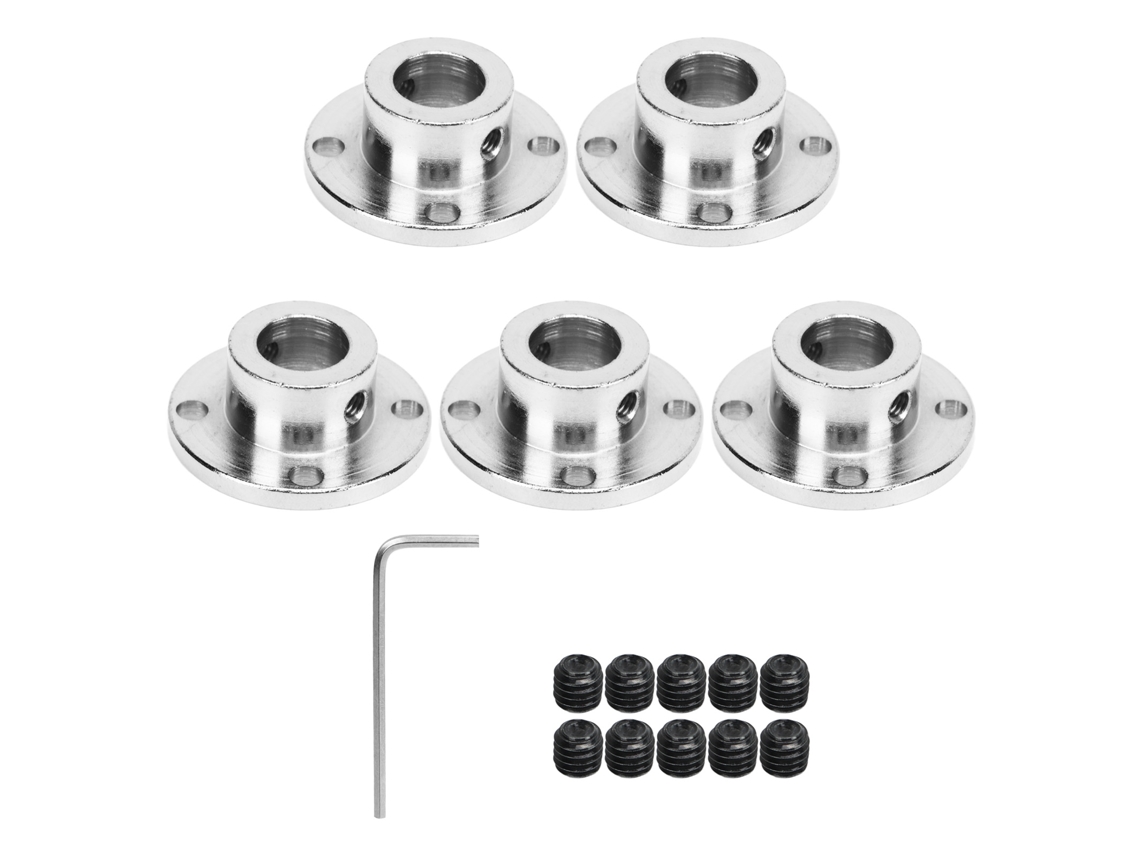 5 Piezas De Acoplamiento De Brida Rígida De 11 Mm, Accesorio Conector Para Ejes De Motores Rc Diy