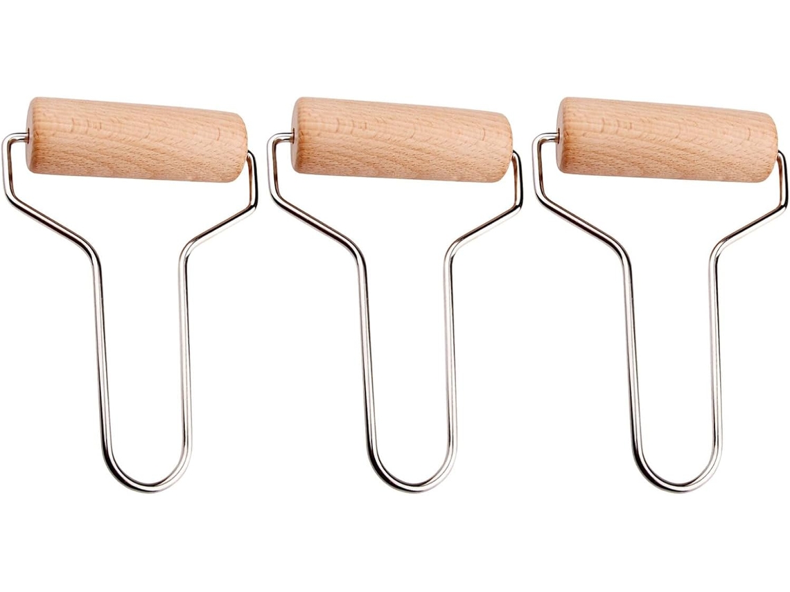 Juego De 3 Rodillos De Madera De 8,4 Cm, Para Modelar Arcilla Y Cerámica.
