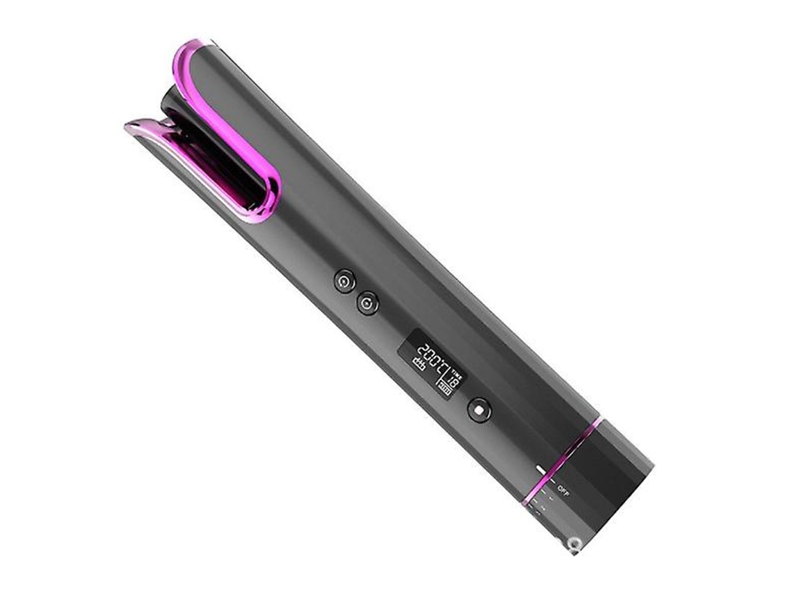 YEMAESRE Rizador automático inalámbrico con pantalla LCD y rizador antienredos recargable por USB