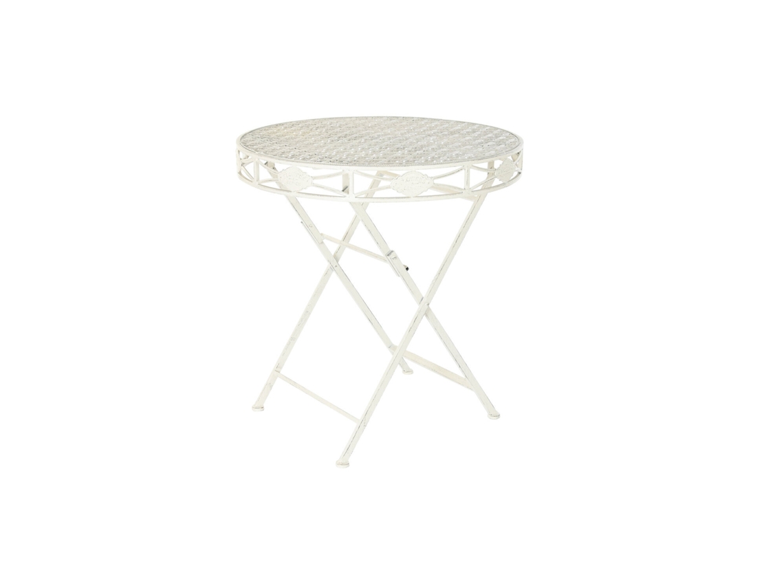 Mesa Redonda Comedor Metal Plegable 70x70x73cm