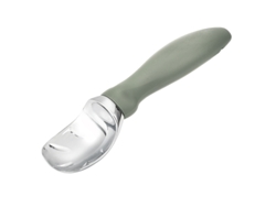 Colher De Sorvete De Cor Cinza-esverdeada, De Aço Inoxidável, Com Design Antideslizante, Ideal Para Sorvetes E Sobremesas.