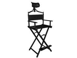 Silla de maquillaje profesional ISO plegable negra