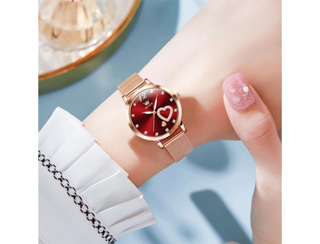VEANXIN Reloj mecánico automático con diamantes para mujer, acero inoxidable clásico de dos tonos(rostro negro)