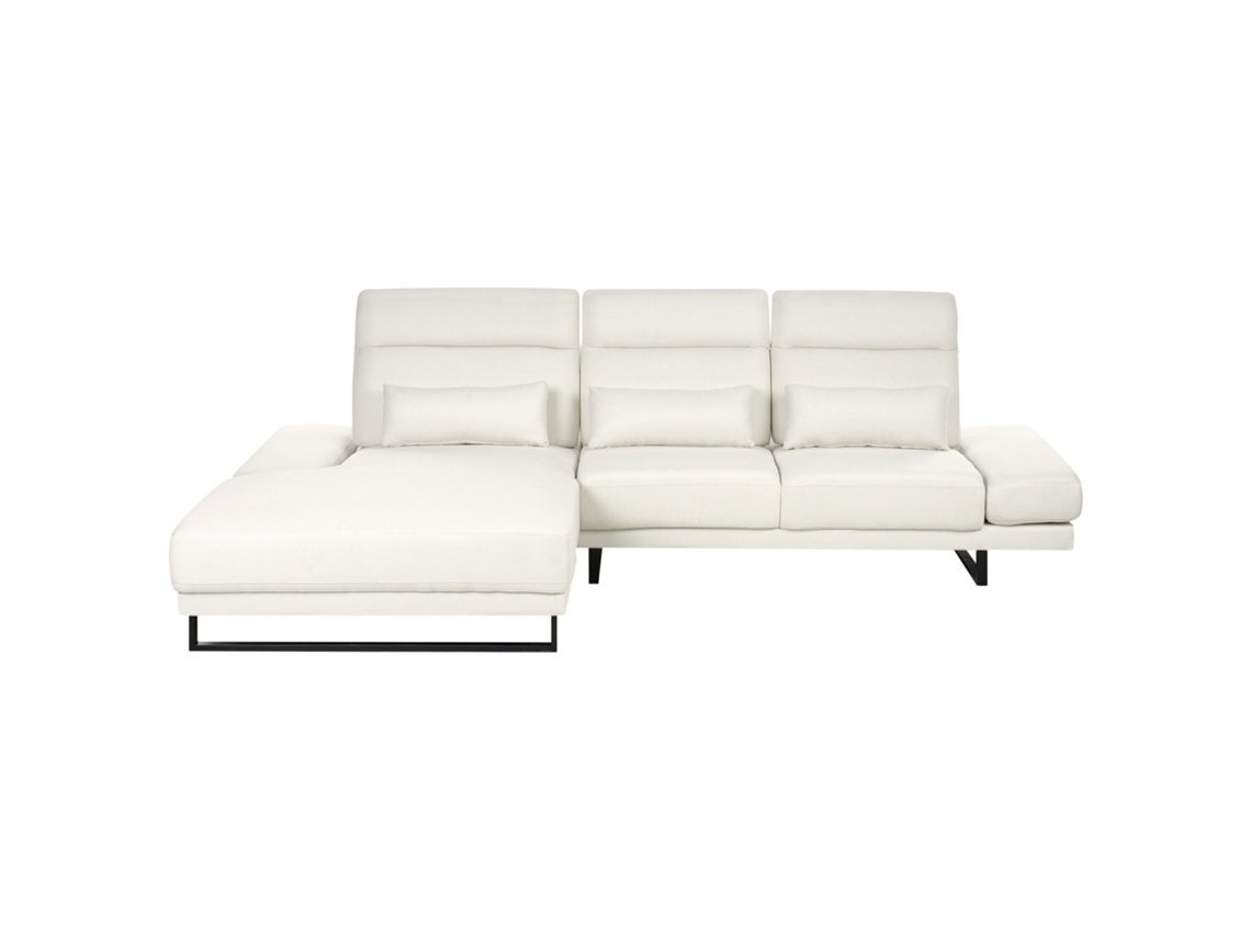 Sofá Esquinero Beliani Ikast de Poliéster Beige 320x214x105