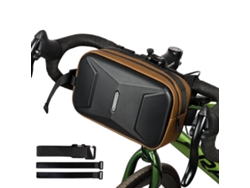 Bolsa impermeable para manillar de bicicleta - Cesta de almacenamiento frontal para ciclismo Bolsas multifuncionales Mochila pequeña para el hombro para hombres y mujeres (marrón) IKIKSO