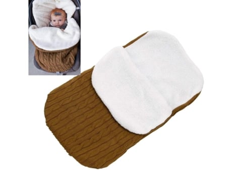 Manta para bebé recién nacido, manta de punto gruesa y cálida para cochecito más terciopelo, saco de dormir de forro polar para bebé y niño pequeño...