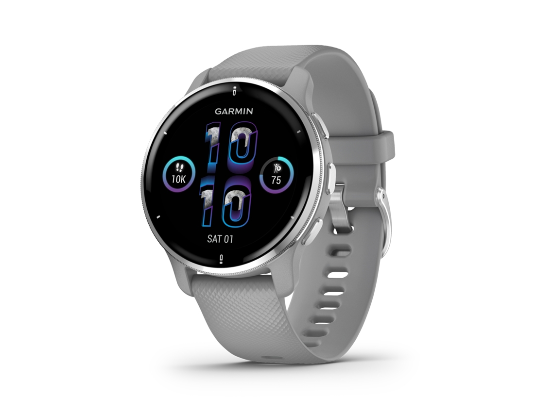 Reloj Deportivo GARMIN Venu 2 Plus (Bluetooth - Hasta 9 días de autonomía - Plata)