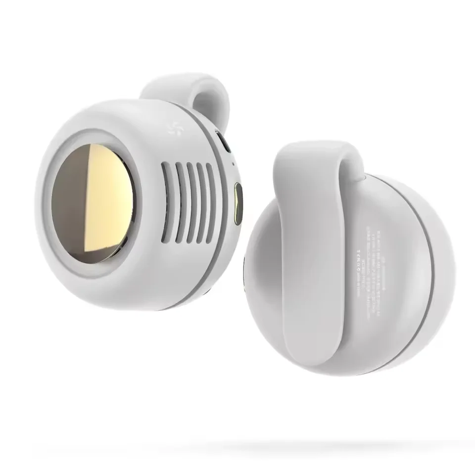 Ventilador Sin Aspas (blanco), Ventilador Con Clip Para Camisa, Ventilador De Cuello Manos Libres De Tres Velocidades.