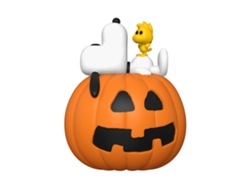 Figura Funko de PEANUTS: ¡Gran calabaza Snoopy y Woodstock Pop! De lujo