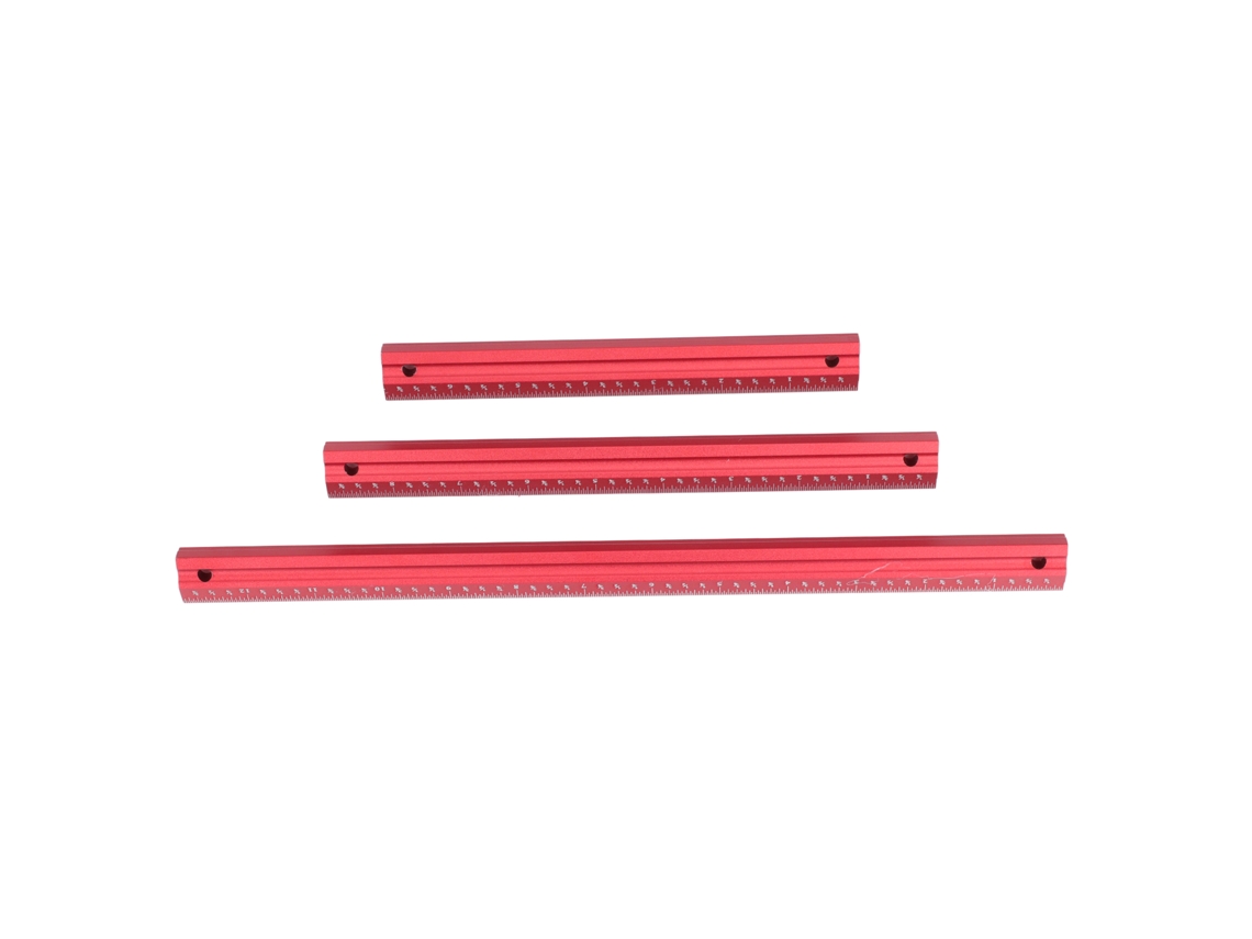 Juego De 3 Reglas Cuadradas Portátiles De Aleación De Aluminio Para Carpintería: Herramienta De Medición Y Embalaje De Precisión.
