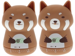 2 temporizadores de cocina con diseño de animales y recordatorio para niños y niñas ayudantes de cocina y repostería Vayotoy
