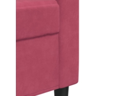 Juego De Sofás Con Cojines 3 Piezas Terciopelo Rojo Tinto