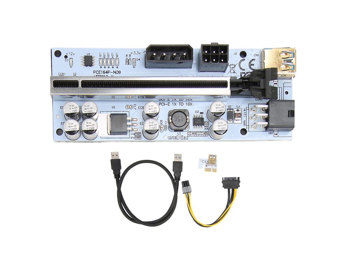 Tarjeta Riser Pcie 8 Condensadores Anti-interferencia Gpu 1x A X16 Para Windows 7/10