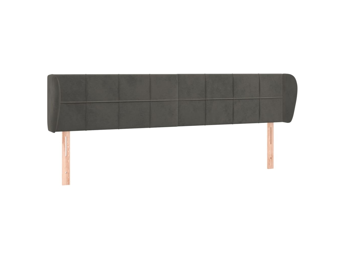 Maison Exclusive - Cabecero De Terciopelo Gris Oscuro 183x23x78/88 Cm
