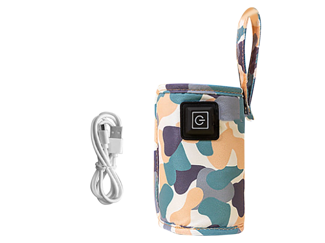 RNEMITERY Calentador Portátil de Biberones USB 5V 2A con Temperatura Ajustable y Bolsa Térmica