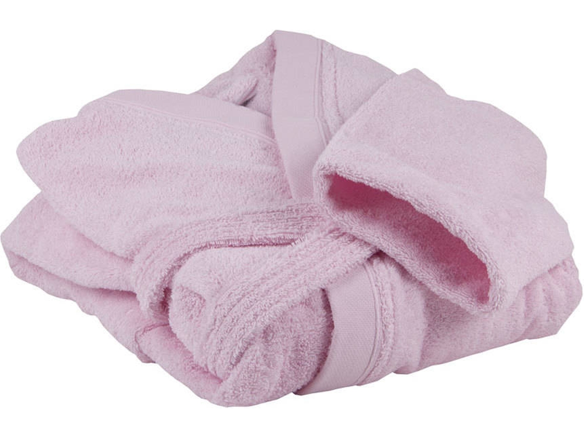 Albornoz Rosa Claro Gr.500/M2 Modelo Flor Talla L