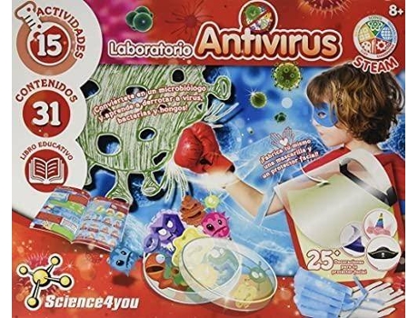 Kit de Ciencia SCIENCE4YOU Laboratório Antivirus (Edad Mínima: 8)