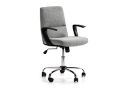 Sillón de Oficina elevable y reclinable Teo tapizado con Tela Color Gris Claro VS VENTA-STOCK 57 x 56 x 80