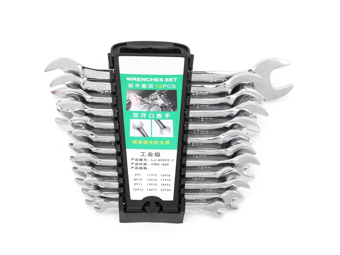 Juego Profesional De 12 Llaves De Acero Con Soporte, Herramientas Manuales Para Reparaciones.