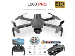 Dron con GPS y control remoto Bestvite L500pro (4K, 25 min de autonomía, color negro)
